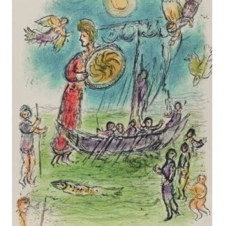 Taidepostikortti: Athene ohjaa Telemakhoksen laivaa M. 755