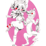 Katja Tukiainen, GIRL and Wolf Dancing, serigrafia 2024