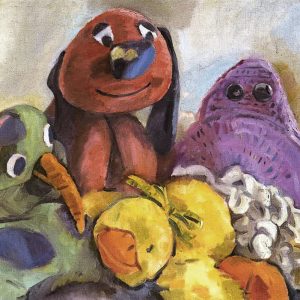 Taidepostikortti (iso): Elifas, Bildad, Sofar ja Elihu