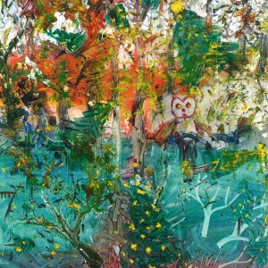 Joulukortti A6: Kohtaus metsässä