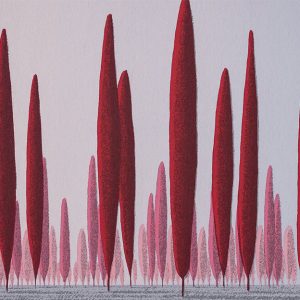 Joulukortti A6: Punainen puutarha