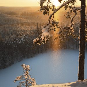 Joulukortti A6: Olhavan auringonpilari