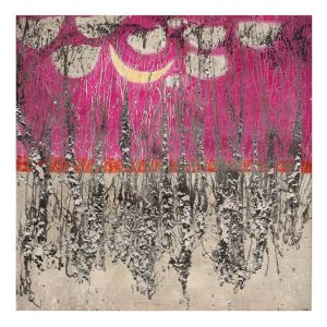 Joulukortti A6: Iltapakkanen ja kuunsirppi