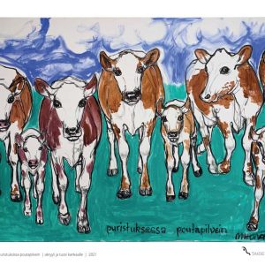 Juliste (42x29,7cm): Puristuksessain poutapilvein