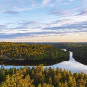 Taidepostikortti A6: Näkymä - Mustalamminvuorelta