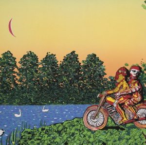 Taidepostikortti: Joutsenlampi