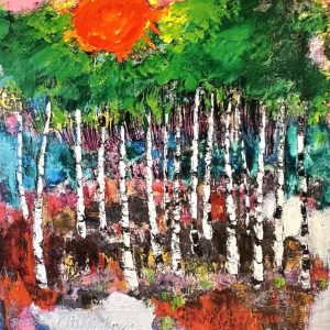 Taidepostikortti (neliö): Kevät