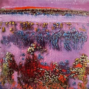 Taidepostikortti (neliö): Suomu-Villen puutarha