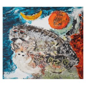 Taidepostikortti (neliö): Eromme jälkeen ei tule koskaan kevättä heille