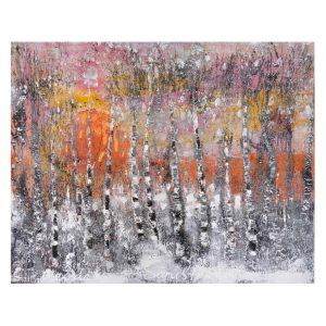 Taidepostikortti (neliö): Huurrekoivikko