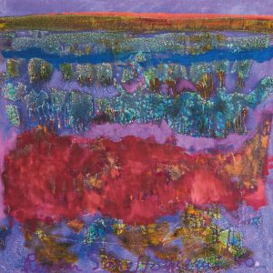 Taidepostikortti (neliö): Punainen poro