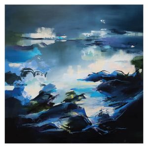 Taidepostikortti (neliö): Yö merellä